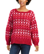 American Rag Juniors' Textured Sweater Color Chili Pepper Sz L
