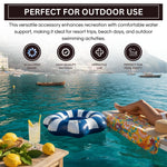 Amalfi Scalloped Inflatable Tube Pool Float Ring - Blue & White