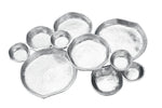 Cluster of 10 Round Serving Bowls Silver Clusters Decorative Tray
