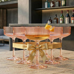 Madrid Acrylic Champagne Coupe Cocktail Glassware, Set of 6