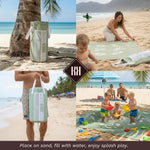 Khen Baby Beach Splash Mat Green, 1 Piece, 78.74 x in Waterproof Polyester Portable Foldable