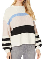 Sanctuary Playful Striped Sweater Moonstone/Light Blue/Light Pearl/Black LG (US 10-12)