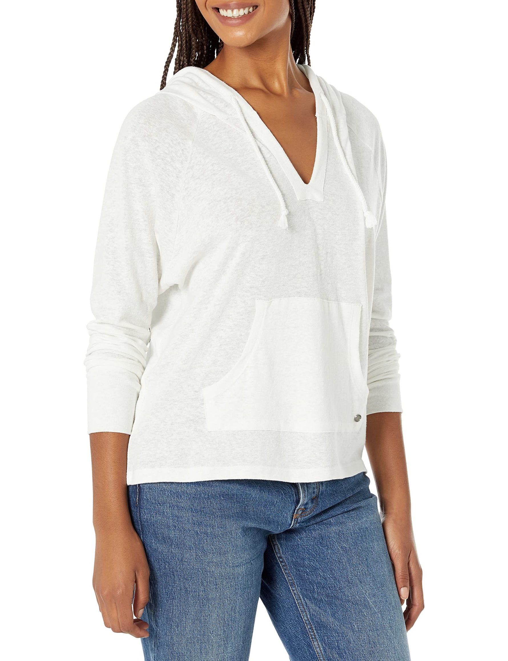 Roxy Women's Destination Surf Top Pullover Sweater - Snow White