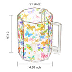 Butterfly Lucite Acrylic Washing Cup with Dual Handles