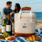 2 Bottle Wine Carrier Tote, Insulated Leakproof Cooler Bag