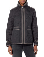 Andrew Marc Women's Devoe Relaxed Fit Puffer Quilted Jacket, Crinkle Black, Small