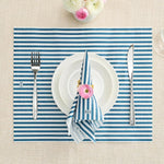 Tonal Striped Disposable Napkin Blue Set of 50 Pieces