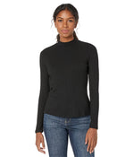 Liverpool Petite Mock Neck Long Sleeve Tee Black PXL