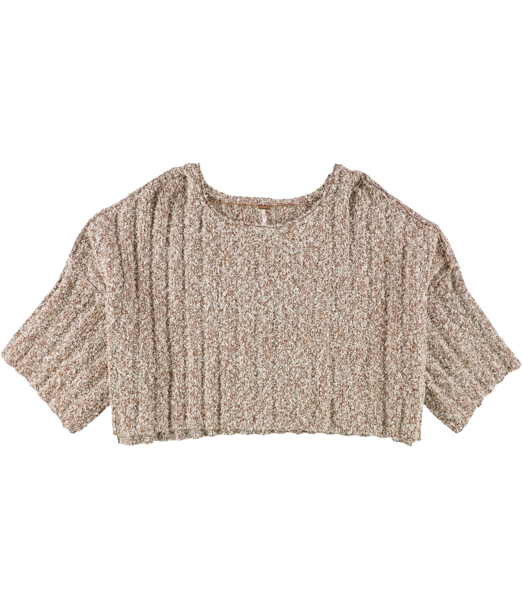 Free People Womens Good Day Pullover Sweater, Brown, Medium