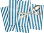 Tonal Striped Disposable Napkin Blue Set of 50 Pieces