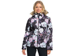 Roxy Women's Jet Ski Snow Jacket - True Black Blurry Flower
