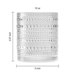 Khen Hobnail Drinking Glasses with Straws | Clear Colors | Set of 6