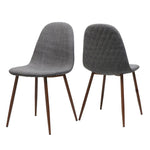 Elegant Dining Chair Set With Fabric Upholstery
