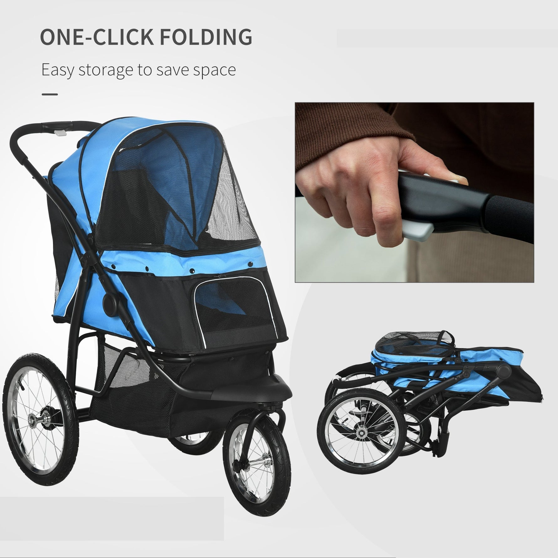 PawHut Pet Stroller for Small and Medium Dogs