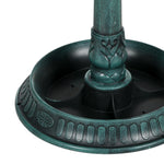 Outsunny 32" Antique Bird Bath with Pedestal Flower Planter Base