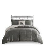 Full/Queen Plush to Sherpa Down Alternative Comforter Set