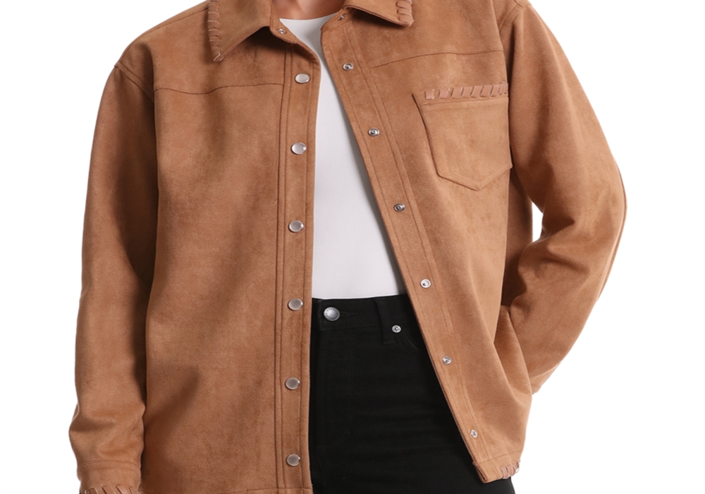 Bagatelle Faux Suede Shacket Camel