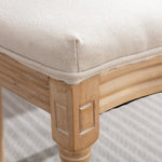 A&A French Style Solid Wood Frame Dining Chairs Set of 2