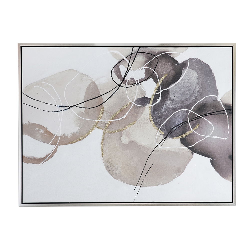 Large Modern Oil Painting Hand Painted Abstract Watercolor Texture - Multicolor