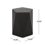 Side Table With Geometric Design