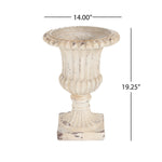 MGO Garden Urn, Antique White, 19.25'' H