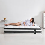 Full Size Hybrid Mattress Breathable Cool Knitted Fabric Cover Soft Memory Foam Individual Pocket Spring CetriPUR-US