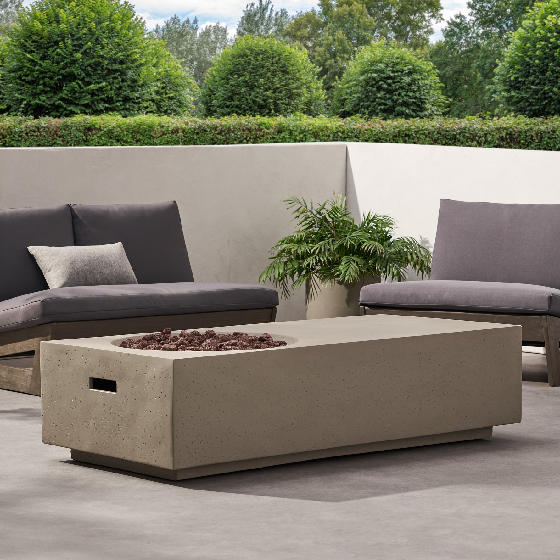 Rectangle 14.75' MGO Fire Pit - 50,000 BTU
