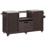 K&K 66.5' Outdoor Kitchen Island for Big Green Egg Grills
