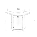 32" Propane Gas Fire Pit Table, 50000 BTU - Black Steel