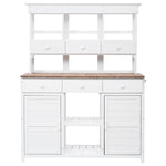 TOPMAX 65.7" Tall Garden Potting Bench Table with Hutch
