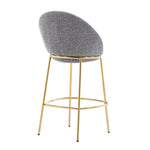 Celano Indoor Metal Upholstered Barstool Set of 2