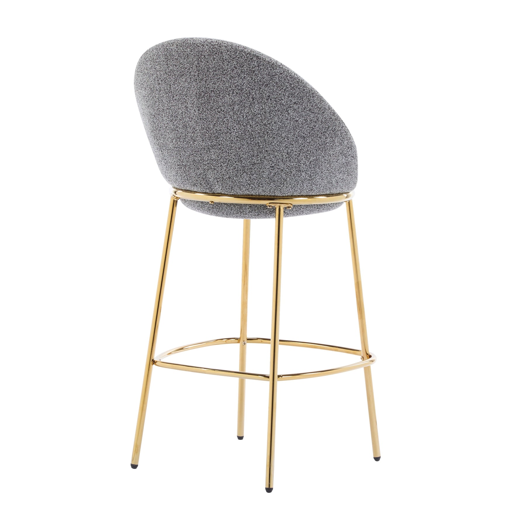 Celano Indoor Metal Upholstered Barstool Set of 2