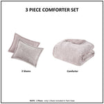 King/Cal King Crushed Velvet Sherpa Reversible Comforter Set