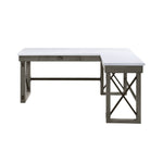 Talmar Marble Top Weathered Writing Desk With Lift Top