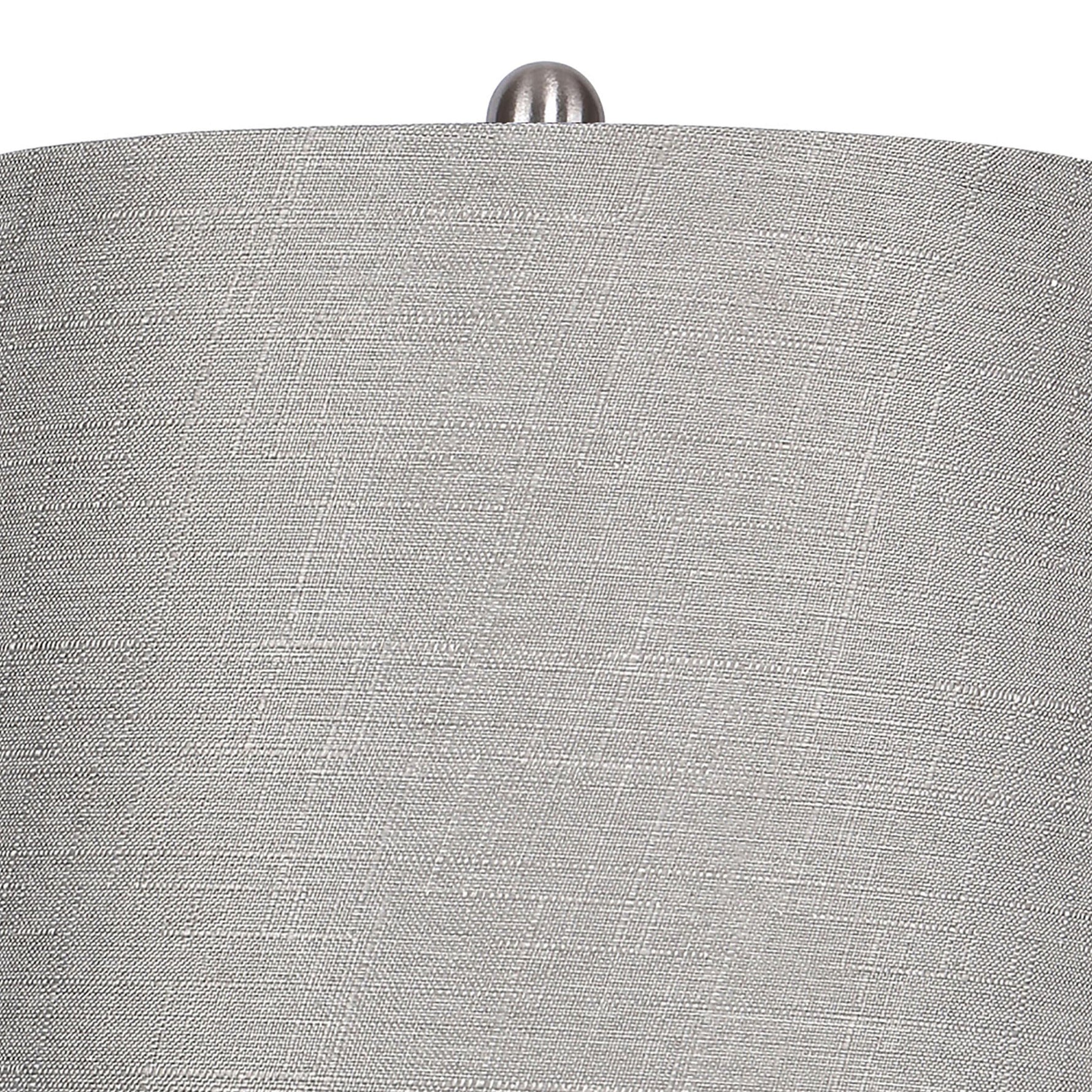 Ashland 27" Contemporary Metal Table Lamp Set in Brushed Nickel