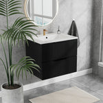 Modern Wall Mounted Floating Bathroom Vanity With Sink And Drawers
