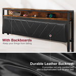 Full Size Metal Platform Bed Frame with Adjustable Upholstered Headboard