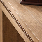 Rustic Manufactured Wood Console Table with Beaded Accent