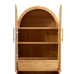 K&K 71' Tall Arched Kitchen Pantry Cabinet with Adjustable Shelves