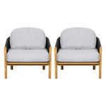 Grotta Outdoor Wood Club Chair Set of 2