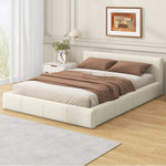Stylish Upholstered Bed With Birch Wood Frame