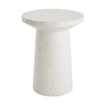 Outdoor 24" H MGO Terrazzo Side Table, White