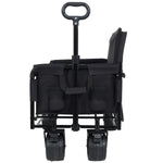 3-in-1 Convertible Folding Wagon Cart with Bench Seat & Storage