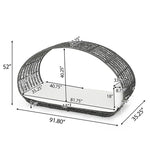 Abigal Outdoor Wicker Daybed With Cushion