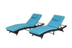 Outdoor Wicker Reclining Chair Set of 2