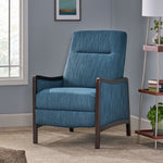 Drury Contemporary Fabric Upholstered Pushback Recliner