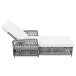 GO 2 Piece Long Reclining Chaise Outdoor Wicker Lounge Set