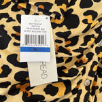 Single Thread Ruched Front Shirt Animal Print