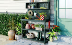 TOPMAX 65" Large Wooden Farmhouse Rustic Outdoor Potting Bench Table