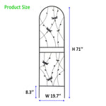 2 Pack Metal Garden Trellis 71" x 19.7" Rustproof Trellis for Climbing Plants